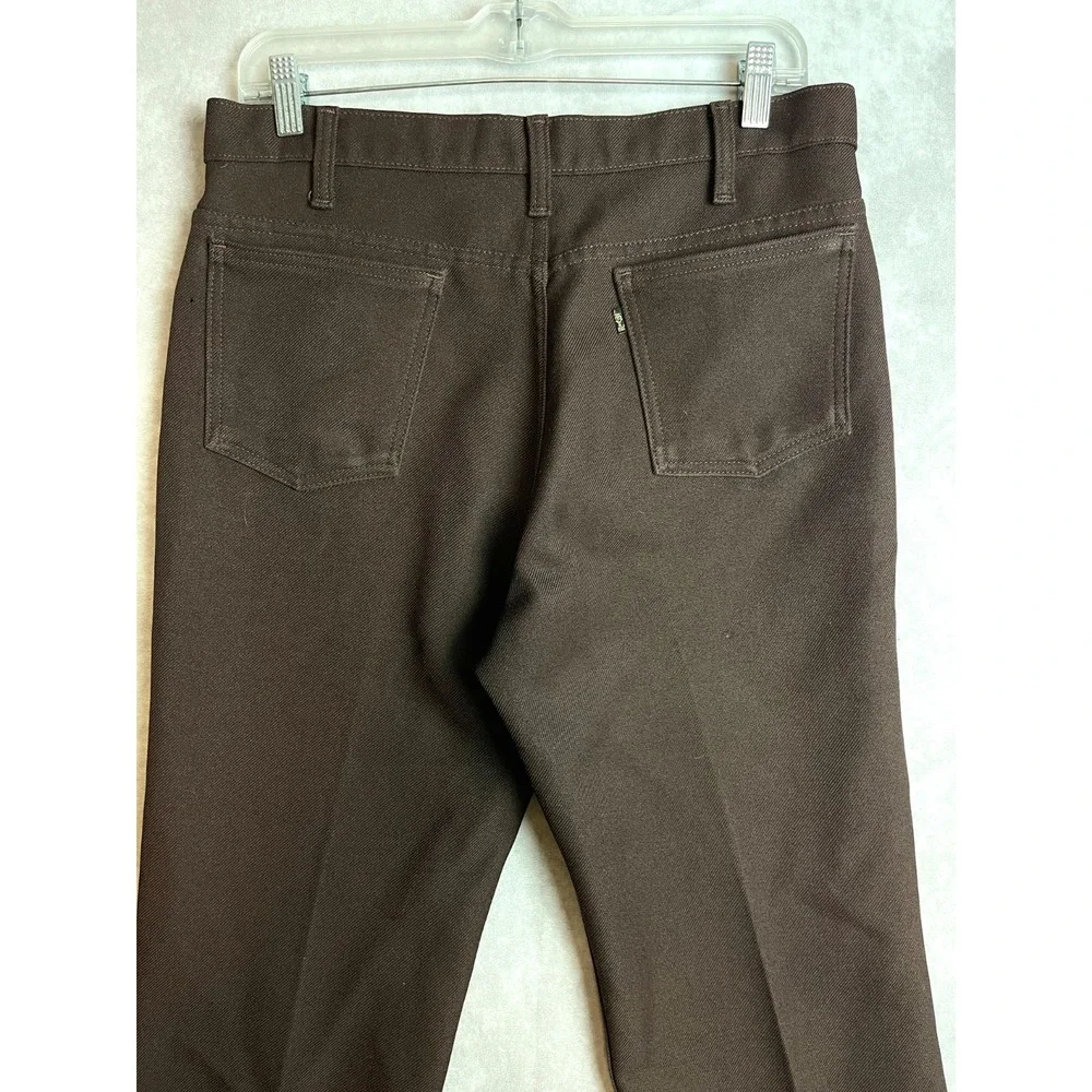 VINTAGE 70s Levis Pants Mens 32x32 Brown Slacks Black Tab Formal Preppy USA Made